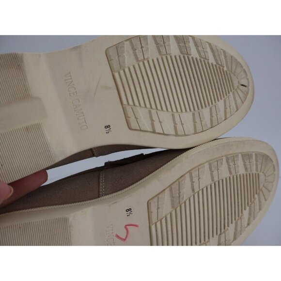 Vince Camuto Mens Kadron Shoes Loafers Size 8.5 Tan Suede Slip On Moc Toe Casual - Picture 10 of 13